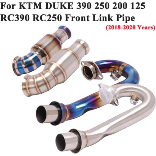 Titanium Alloy Slip On For KTM390 DUKE 390 250 200 125 RC390 2018 - 2020 Motorcycle Exhaust Escape Modify Font Middle Link Pipe