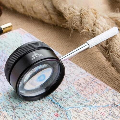 20set 35X50mm Metal Pocket Handheld Magnifier for Reading Glasses Jewelry Loupe Educational Magnifying Glass