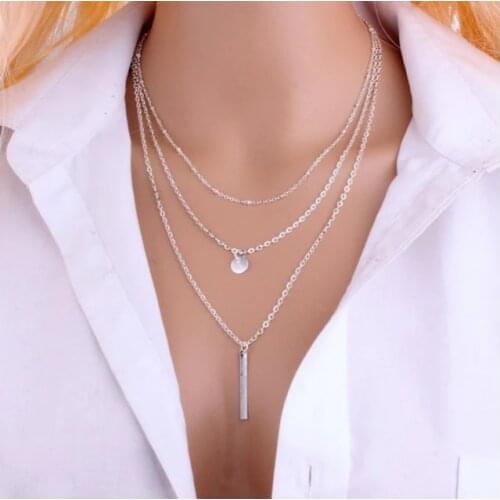 Ylwhjj brand Hot FashionMulti-Layer Lariat Necklace Pendants Choker Necklaces For Women