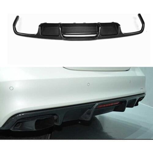 For Mercedes-Benz W218 CLS63 CLS CLASS AMG CLS400 CLS350 Real Carbon Fiber Replacement Rear Diffuser Bumper Lip Splitter Kit