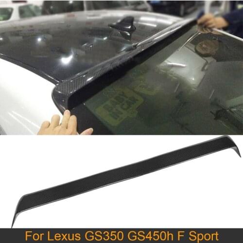 Carbon Fiber Rear Roof Spoiler Wing For Lexus GS350 GS450h Sedan 4 Door 2013 2014 2015 F Sport Bumper Rear Roof Wing Spoiler