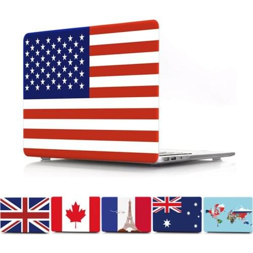 Laptop Hard Cases for Macbook Air 11 13 Pro 15 Inch National Flag Pattern Shell Case for Macbook New pro 13 A1707 A1708 A2159