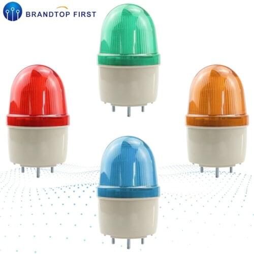 1pcs Industrial DC 12V 24V AC110V 220V Mini Red Green Orange Blue LED Flash Warning Light Bulb Signal Tower Lamp