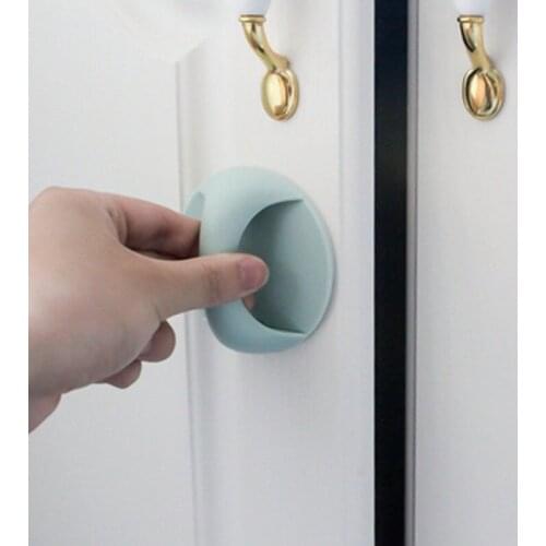 10pcs Punch-free Rubber Door Handles Door Hardware Accessory Tools Child Safety Handles Cabinet Installation Replacement E11984