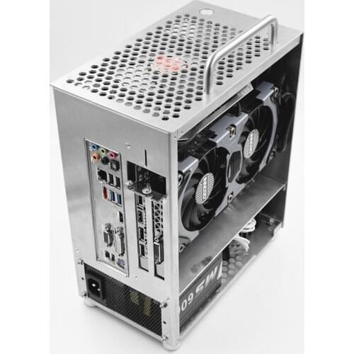 S3 plus aluminum itx chassis, SFX power supply, A4 Mini chassis, side transparent desktop small chassis