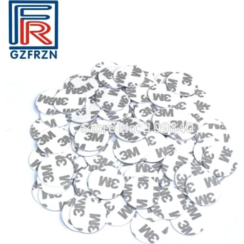ISO 11784/11785 RFID pvc token coin tag cards with T5557/T5567/T5577 and 3M adhesive Sticker for access control