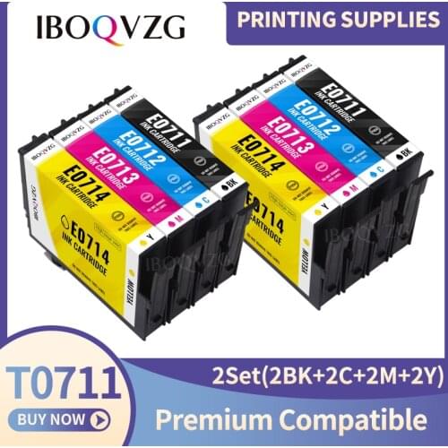 IBOQVZG T0711 T0715 ink cartridge for Stylus D78 SX110 SX215 SX218 SX400 SX405 SX405WiFi SX410 SX415 SX510W SX515W DX7400 DX8400