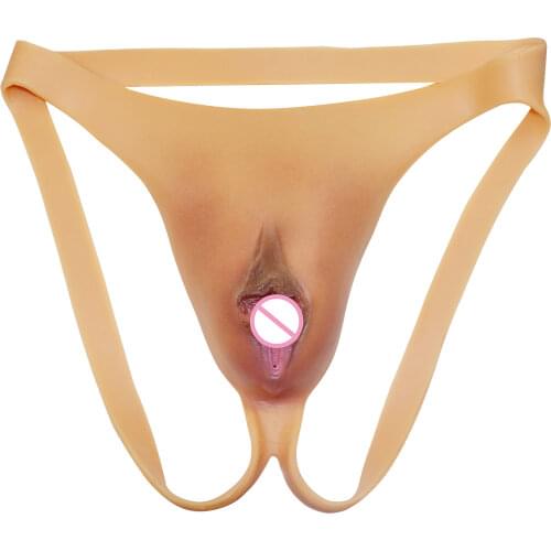 Mens Hiding Gaff Silicone Thong - Fake Viginal Panties Realistic Camel Toes for Transgender Crossdresser Cosplay 0.6lbs - Cyber