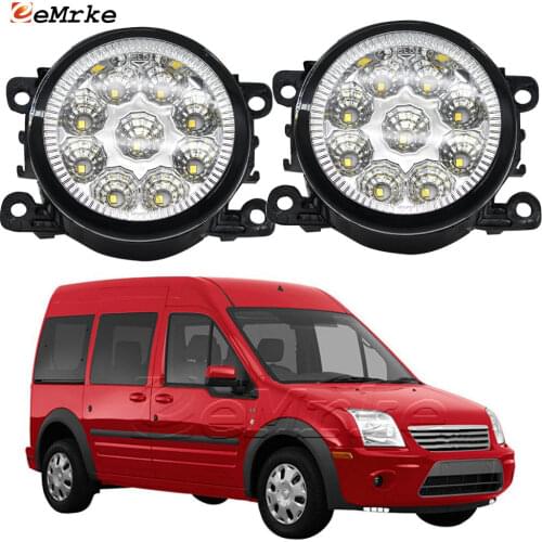 2PCS Car Styling 9-Pieces LED Fog Light Lamp for Ford Tourneo Transit Connect 2010 2011 2012 2013 H11 12V Halogen Fog Lights DRL