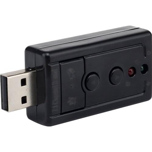 For Lightweight 7.1 USB stereo audio adapter for Windows XP/2000/Vista/7 with external sound card, 3D USB for PC and laptop