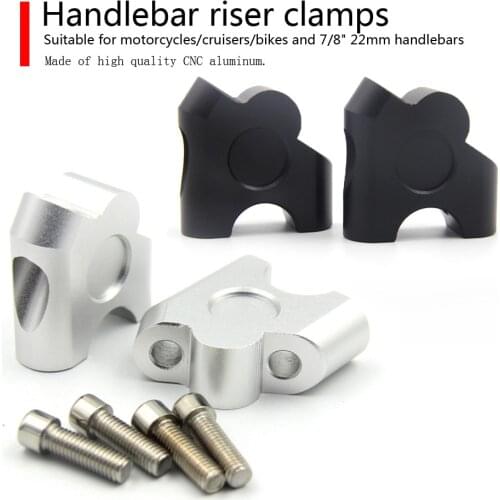 For YAMAHA Honda SUZUKI DL650 DL1000 motorcycle CNC alumium handle bar risers clamp mount 22mm Handle Bar Clamp Extend Adapter