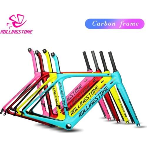 Rolling stone compass road carbon fiber frame with fork seatpost red 45cm 47cm 50cm c-t 1030g