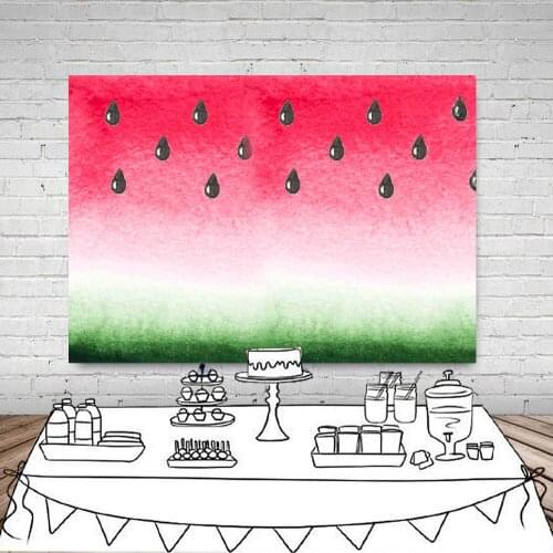 Watermelon photography Backdrop Summer photo background baby shower birthday party banner cake dessert table studio props B-16