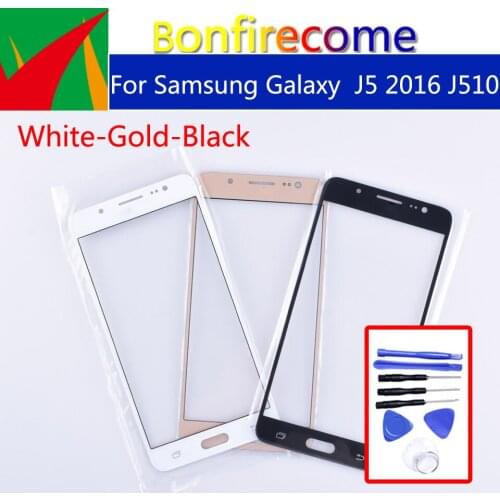 J510 For Samsung Galaxy J5 2016 J510 J510F J510FN J510G J510Y J510M Front Outer Glass Touch Screen Lens Replacement 5.2"