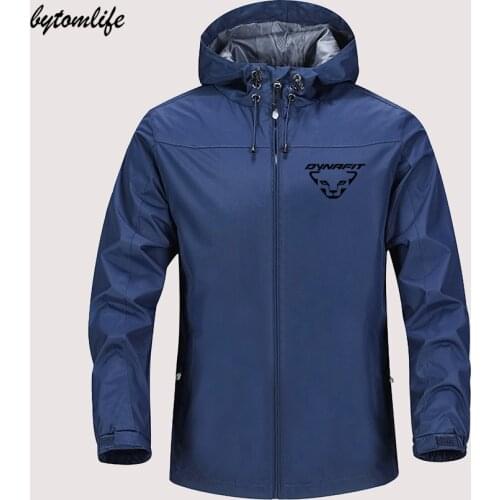 2021 classic dynafit Winter Jacket Men Lightweight Hooded Zipper Waterproof Coat Windproof Outdoor Sportswear Asian size