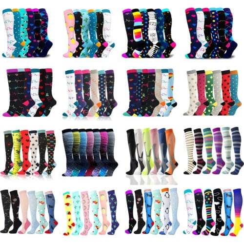 Multi Pairs Compression Stockings Varicose Veins Nurses Socks For Men & Women Dropship Atheletics Soccer Crossfit Fitness Socks
