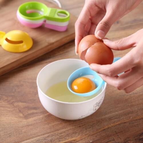 Kitchen Gadget Cooking/Baking Tool Eggs Separator Yolk White Filter Food Grade Eggs Divider Plastic Eggs Sieve Extractor