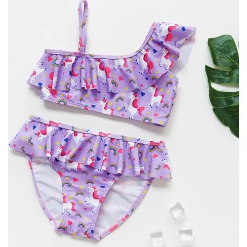 New 2020 Girls Swimwear 3-10Y Toddler Girls Bikini Sets Kids Swimwear High quality Childrens Swimwear Kids Beachwear-ST9055