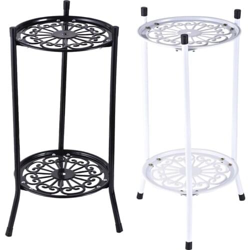 Multi-Tier Wrought Iron Stand for Balcony Indoor Flower Pot Holder Garden European Simple Style Decoration