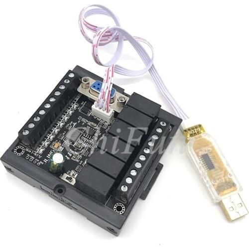 PLC FX1N-14MR delayed module with program cable and shell