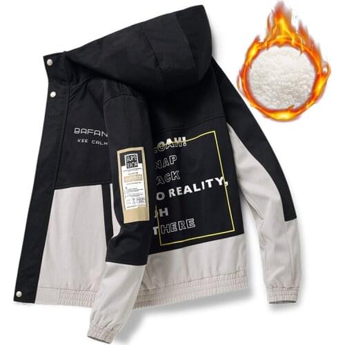 2020 New Winter Men Parka Short Jacket Warm Casual Fashion Jackets Hoode Parkas Solid Color Outwear Coat Plus Size