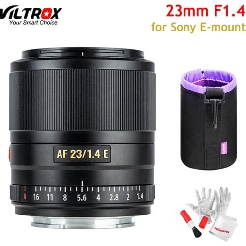 VILTROX 23mm F1.4 E-Mount Auto Focus Lens APS-C Compact Large Aperture Lens for Sony Camera A7 A9 A7R A7S A6000 A6300 A6600