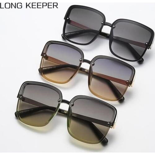 Fashion Oversized Women Sunglasses Brand Designer Square Side Shield Sun Glasses Female Ladies Vintage Shades Eyewear Feminino