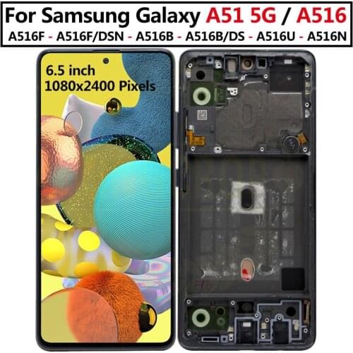 Original 6.5'' A516 LCD Touch Screen Digitizer Assembly For Samsung Galaxy A51 5G LCD Display For Samsung Galaxy A516B A516F