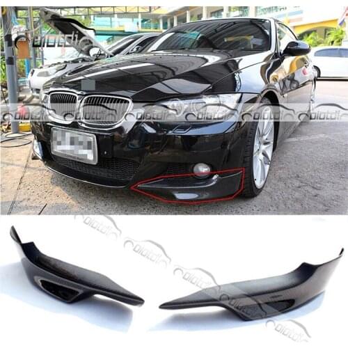 P Style Front Bumper Lip Carbon Fiber Side Rocker Winglet Splitters Flaps for BMW 3 Series E92 M Tech 2008
