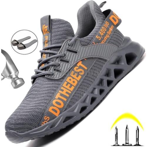 Steel Toe Work Shoes for Women Men Lightweight Work Sneakers Puncture Proof Safety Shoes Coustruction Safety Work Boots Unisex