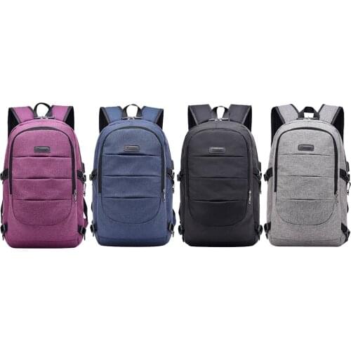 Anti-theft USB Charging Backpack Laptop Notebook Travel School Bag