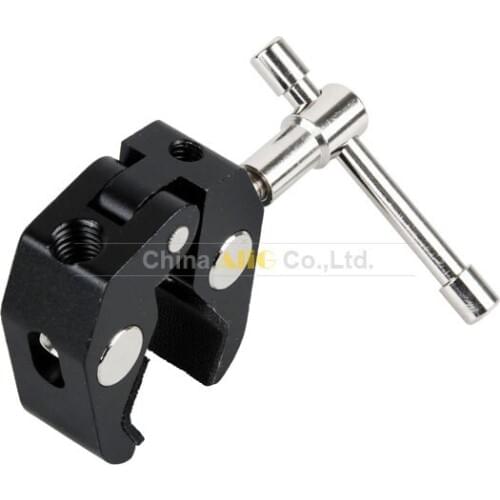 5pcs super clamp suitable for flash stand magic arm camera camcorder lcd monitor led light DSLR rig movie kit accessories (L)