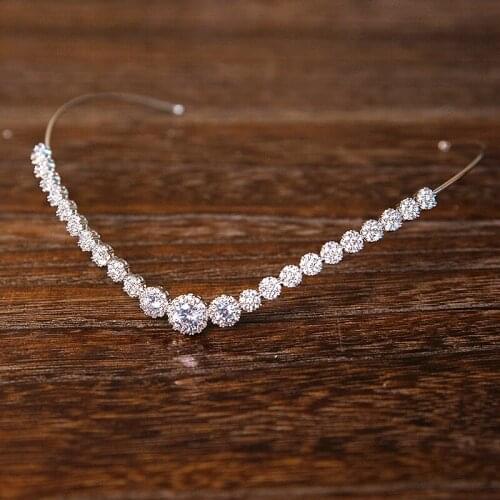 Simple Paved Cubic Zircon Tiara Zirconia Bride Crown Wedding Hair Accessories Hair Jewelry CZ Coroa Bijoux Cheveux WIGO1122