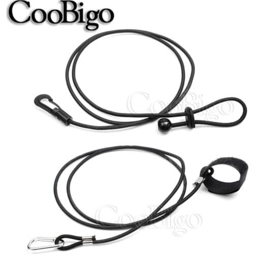 2pcs Length 43.3" Bungee Tied Shock Cord Elastic Kayak Canoe Paddle Fishing Rod Lanyard Secure Rope Outdoor Camp Accessories