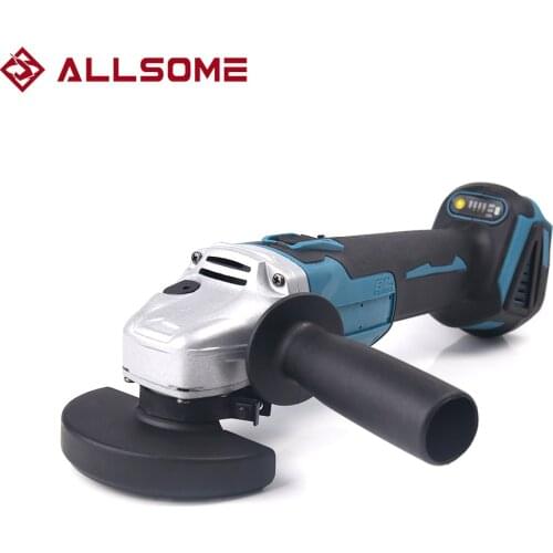 ALLSOME 21V Brushless Cordless Angle Grinder Variable Speed Rechargable Polishing Cutting Machine Power Tool 125/100mm