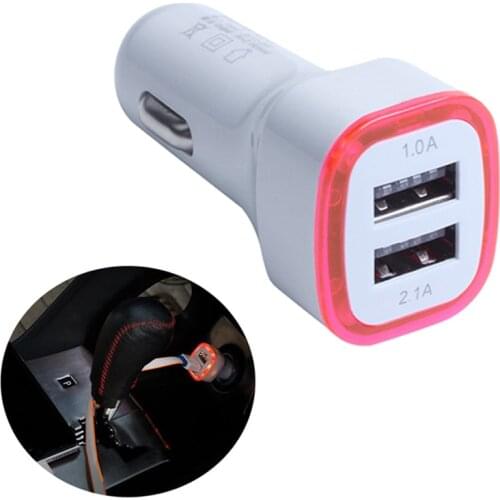 Universal Mobile Phone Charger 2.1A LED USB Dual 2 Port Hot Adapter Socket Car Charger for iPhone Samsung