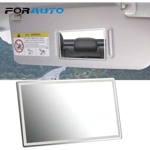 FORAUTO Car Interior Mirror Portable Car Makeup Mirror Auto Sun-Shading Visor HD Mirrors Universal Car-styling Stainless Steel