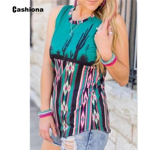 Cashiona Plus size Women Elegant Leisure Casual T-shirt Sleeveless Patchwork Leopard Womens Top 2021 Summer Tees shirt Femme