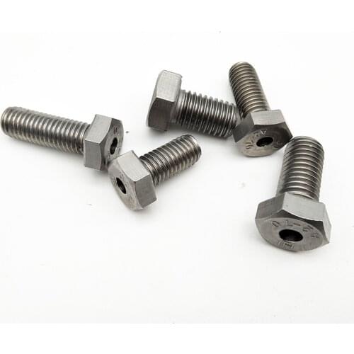 1pcs Stainless steel six corner hollow bolts, hollow thread perforated lamp, screw with holes, made M6M8M10~M12