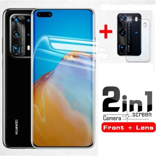 2 In 1 Soft Hydrogel for Huawei P40 Pro Plus Screen Protector P40Pro Protective Film Camera Lens Film Huwei P30 Pro P30Pro