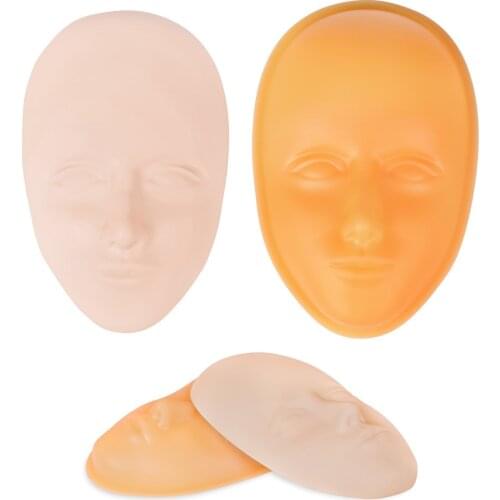 5D Eyelash Extension Facial Tattoo Training Head Silicone Practice Permanent Makeup Lip Eyebrow Tattoo Skin Mannequin Face Head