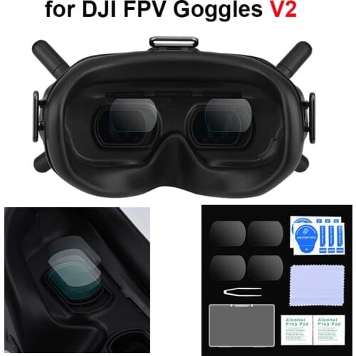 9H HD Tempered Glass Film for DJI FPV Goggles V2 Lens Dust-proof Protector Anti-scratch Film for DJI FPV Combo Drone Accesories