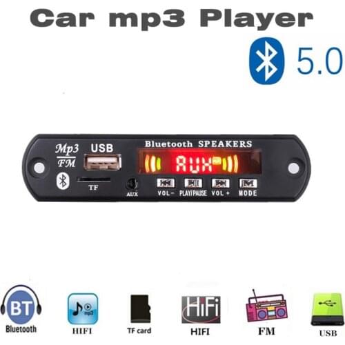 Wireless Bluetooth5.0 5V 12V MP3 WMA Decoder Board Audio Module Support USB SD AUX FM Audio Radio Module Car Accessories