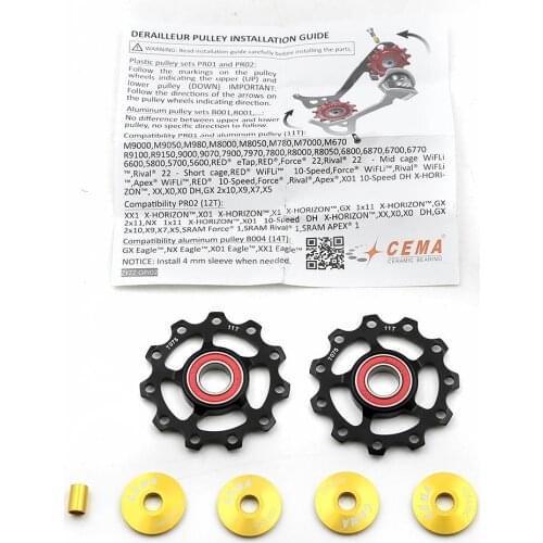 TAIWAN CEMA 11T hybrid ceramic pulley for road bike mtb bike
