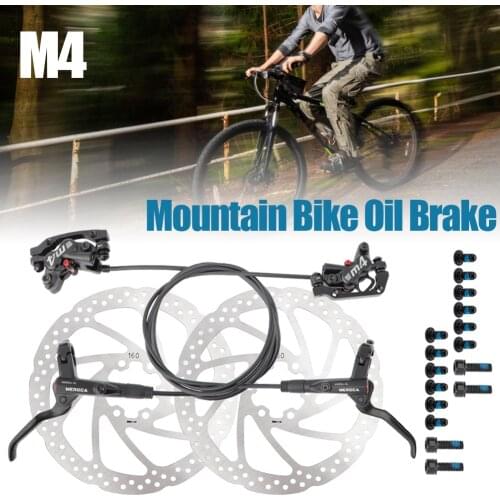 Mountain Bike Hydraulic Disc Brake Front Rear 800/1400 mm 4-Piston Oil Disc Brake 160mm Disc Brake Rotor MTB Bicycle Accessories