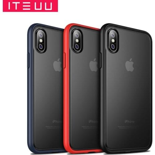 ITEUU Heavy Duty Protection Anti-knock Case for iphone X XS Max XR Cases TPU Matte Back Cover Shell for iphone XR X XS MAX