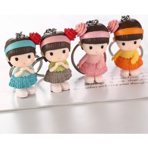 20PCS Korea Creative Figure Pvc Doll Keychain Car&Bag Accessory For Lovers Birthday Gift Party