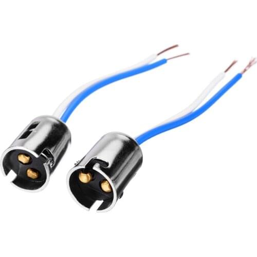 MAYITR 2Pcs/set Bay15d 1157 Bulb Socket Connector Car Tail Brake Bulb Extension Wire Harness Socket