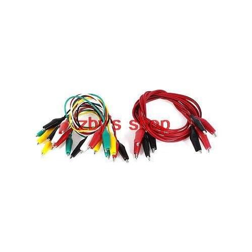 Clip Lead Test Set 12 Piece Alligator Clips Colors Wire Crimped Tester