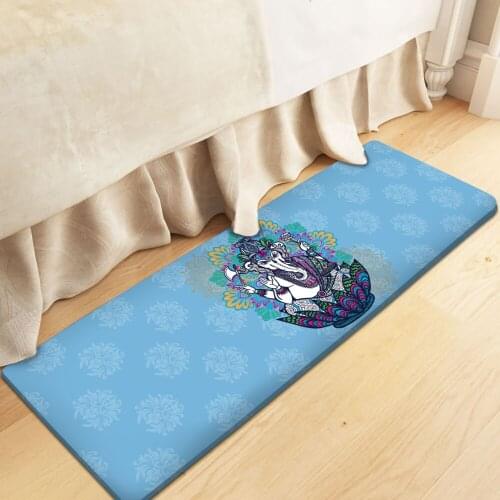 Non-slip Bath Mat Soft Fluffy Flannel Living Room Bedroom Decorative Carpet Dropshipping Bohemian Style Mandala Pattern Carpet